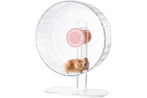 FunstersTail Super Silent Hamster Wheel 12 Inch, Magnetic Large Rat Wheel for Chinchilla, Gerbil, Guinea Pig, Cat, Mouse, Sugar Glider and Dwarf, Syrian Hamster Accessories (Peach Pink)