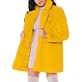 TOPONSKY Womens Winter Warm Lapel Faux Fur With Inner Lining & Buttons Coats