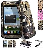 [ ZTE Source N9511 / Majesty Z796C ] ToPerk RIB Tuff Dual Layer Armor Case & ToPerk ? Stylus Pen As Bundle Sale - Deer Hunting