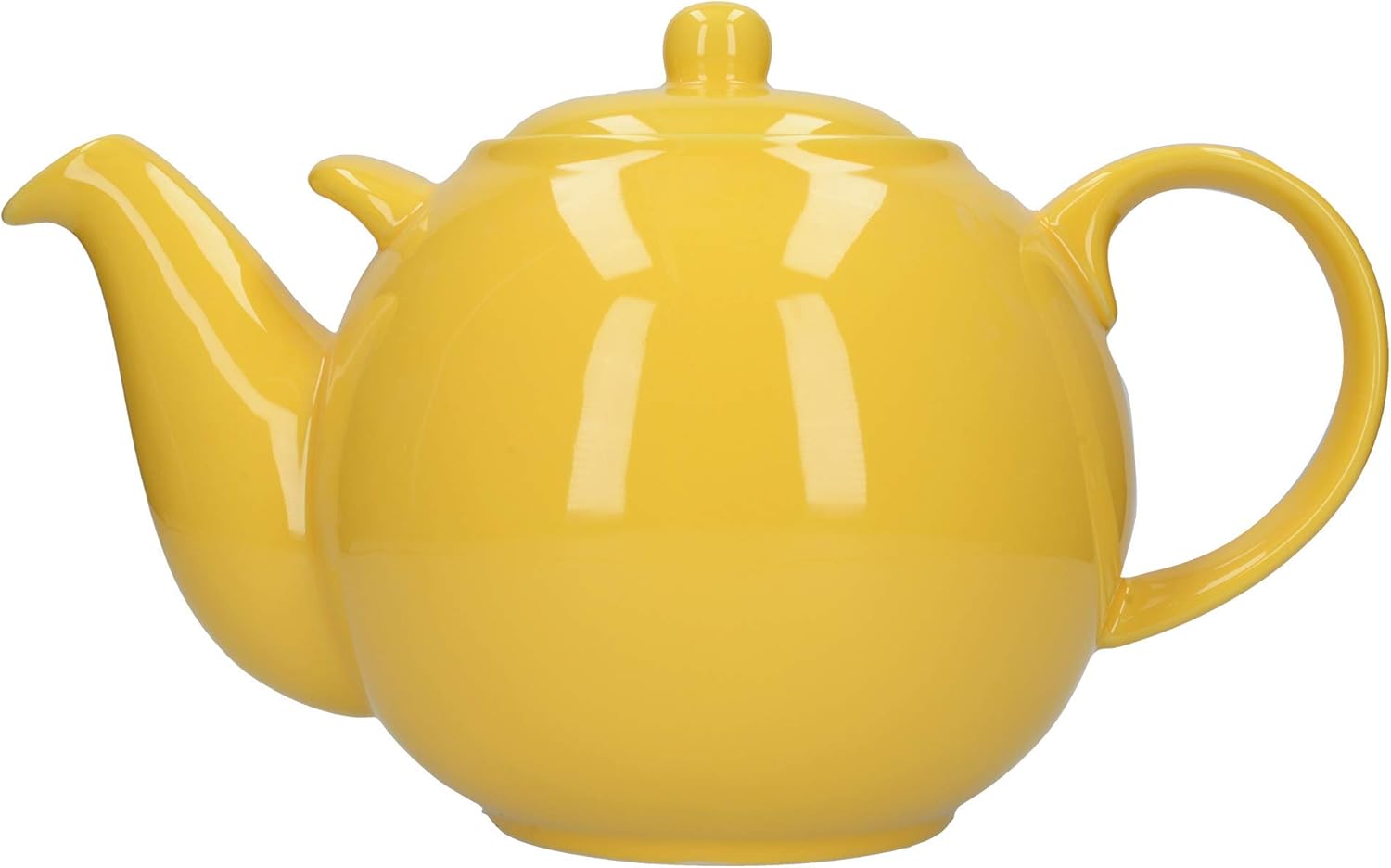 London Pottery Globe Extra Large Teapot with Strainer, Ceramic, Yellow
