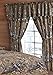 20 Lakes Woodland Hunter Camo Valance, Panels, & Tie Backs Curtain Drape Set Five Pieces (Brown)