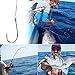 Sougayilang Fishing Hook Snelled Stainless Steel Wire Leader Fishing Rigs Hooks Pack of 10pcs
