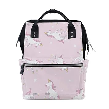 pink unicorn diaper bag