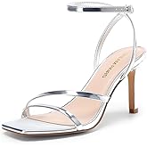 DREAM PAIRS Women’s High Stilettos Heels Open Toe Square Sandals Ankle Strap Pumps Sexy Comfort Strappy Dress Shoes Party Wedding Heeled Sandals