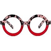 Zeelool Retro Thick Round Blue Light Blocking Glasses for Women Men Calhoun ZOA01776