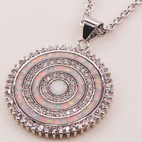Ddang - White Topaz White Fire Opal Gemstone 925 Sterling Silver Pendant P146 Pendant necklace JEW 0387