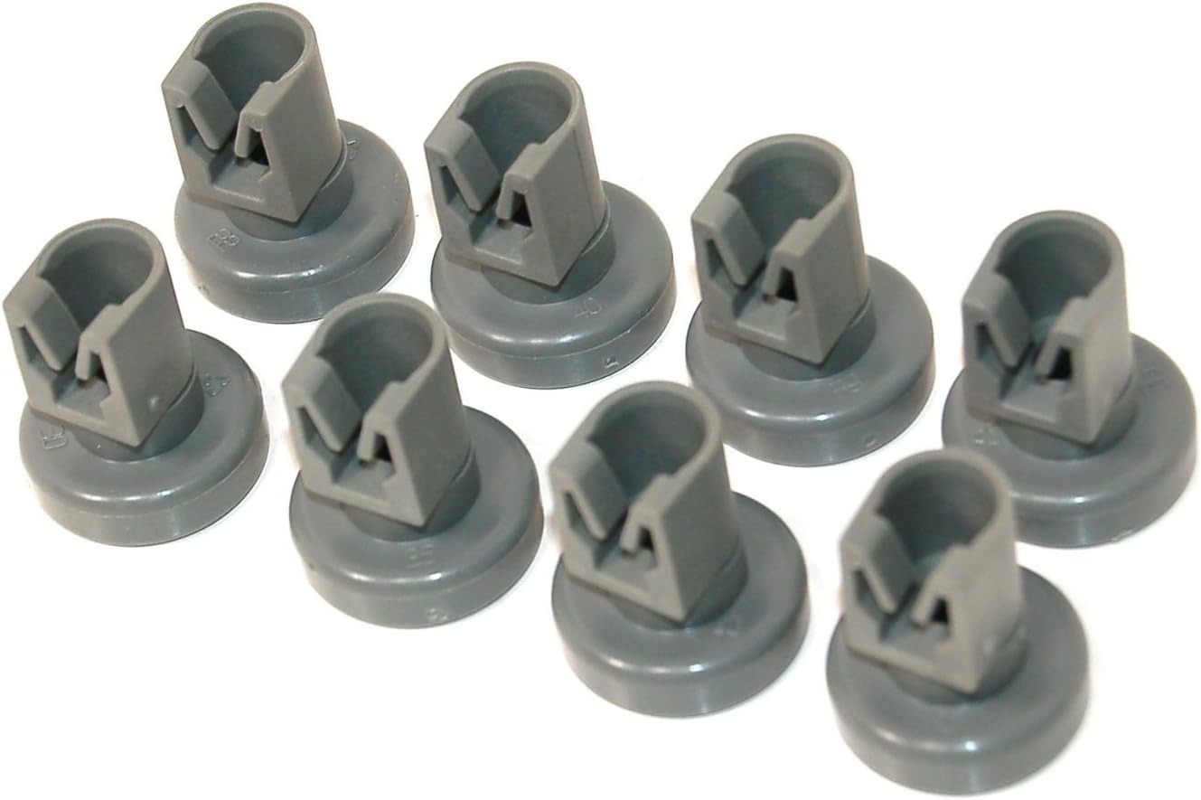 8 x Dishwasher Universal Upper Basket Wheels (compatible with Electrolux, Zanussi, AEG, Favorit, Juno, Privileg, Fortschritt Quelle) - Class A +++ by DELIAWINTERFEL