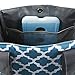 Fit & Fresh Venice Insulated Lunch Bag with Reusable Ice Pack (Teal Ikat Tile)