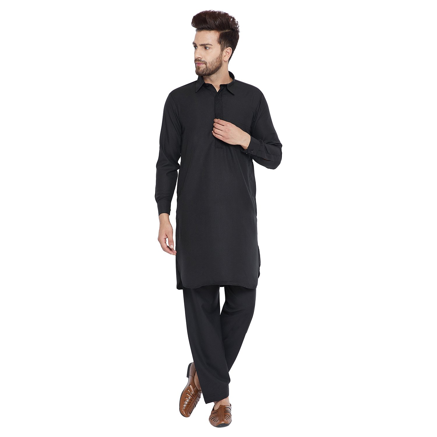 sojanya (since 1958) men's cotton blend pathani kurta salwar