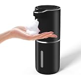 Automatic Soap Dispenser &ndash; Touchless Foaming Soap Dispenser 400ml USB Rechargeable Dispenser Electric Wall Mounted 4levels Adjustable Foam Dispenser Pump for Bathroom Kitchen Dish Soap(Black)