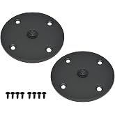 Howonder Speaker Stand Adapter with M20, 4.13"x1", All Metal, 2 Packs | Speaker Stand Top Hat with M20 Threading, 105X25mm+M20 , Black