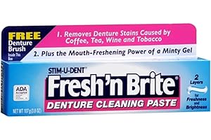 Fresh 'N Brite Denture Cleaning Paste, 3.80 Ounce (Pack of 4)