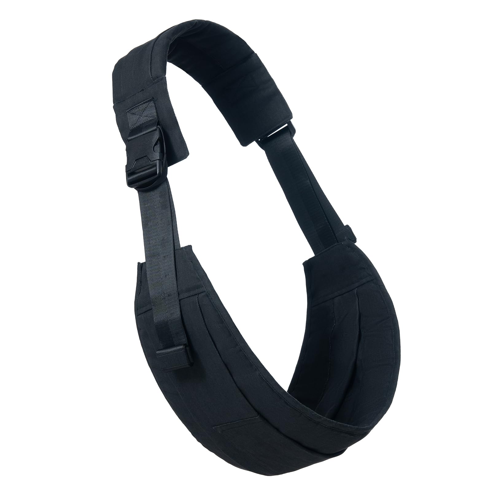 Photo 1 of AUYEAZGO Toddler Carrier - Premium Cotton, Large Seat & Back Support, with Large Pocket, One Size Fits Most, Ideal for 6-48 Months (16-44 lbs), Black, Regular Fits Up to 4XL