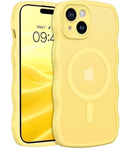 Amazon.com: JETech Magnetic Matte Case for iPhone 15, Yellow