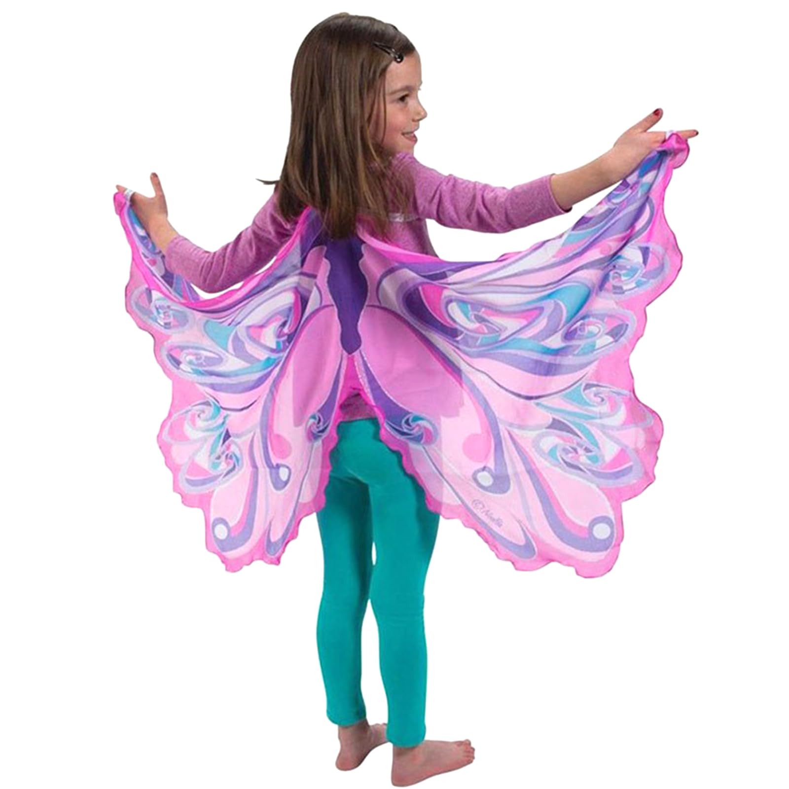 Fadcaer Kids Butterfly Wings, Fancy Dress up Butterfly Wings Cape for Girls, Fairy Butterfly Wings Kids Halloween Party Dress Up, Rainbow Butterfly Wings Costume for 3-8 Years Girls (Purple B)