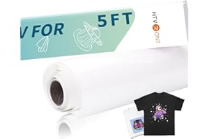 HTVRONT Sublimation HTV for Dark Fabric/Light Fabric - Matte Sublimation Vinyl 12" X 5FT - Sublimation Blanks for Sublimation Shirts/Bag/Hat/Pillow