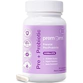 Premom Prenatal Prebiotics &amp; Probiotics, 30 Billion CFU, 18 Strains | Womens Probiotic, Organic Prebiotic, Vaginal, Digestive, &amp; Immune Support*, Delayed Release, Shelf Stable, 30 Veggie Capsules