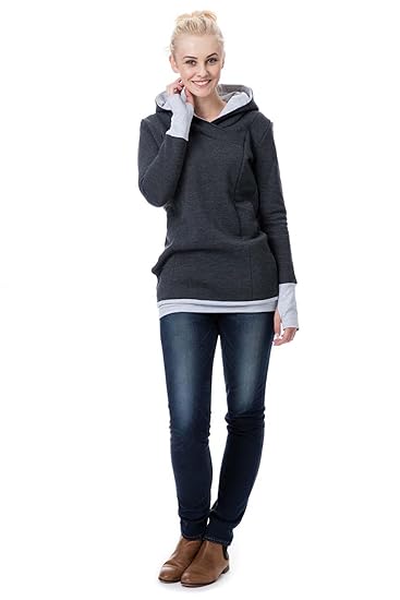 GoFuture Damen Umstandshoodie Stillpullover 3in1 ENNA GF2057