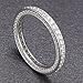 SOMEN TUNGSTEN 925 Sterling Silvers Cubic Zirconia Eternity Engagement Wedding Band Width 3MM Size 4-12