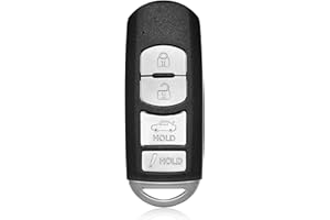 Keylessbest Key Fob Remote Replacement for 2016 2017 2018 2019 Mazda 3 6 Miata MX-5 4 Buttons 315MHz WAZSKE13D02,Black