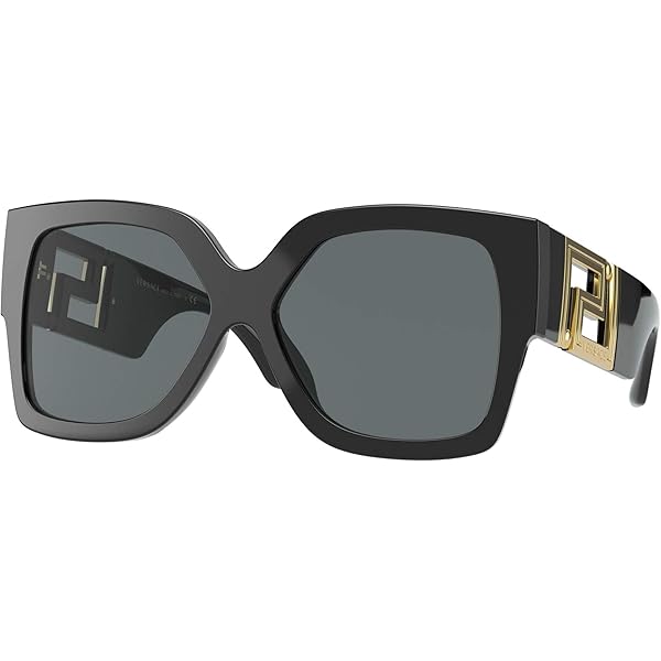 Amazon.com: Versace Man Sunglasses Black Frame, Dark Grey