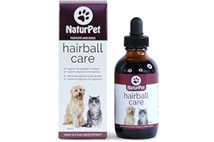 NaturPet Hairball Care | Digestive Support for Cats and Dogs | Hairballs, Constipation, Intestinal Discomfort | 100mL Herbal 
