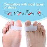 Welnove Pack 12 Bunion Corrector Toe Separators with 2 Loops White view 6