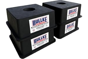 BULLKE USA-Made Trailer Jack Blocks |Up to 18,000 lbs.| Heavy Duty RV Leveling & Stabilizing Pads for Camper, Travel Trailer,5th Wheel Support | Reliable & Durable Stabilizer, Jack, Foot Stand |RV Blocks (4)