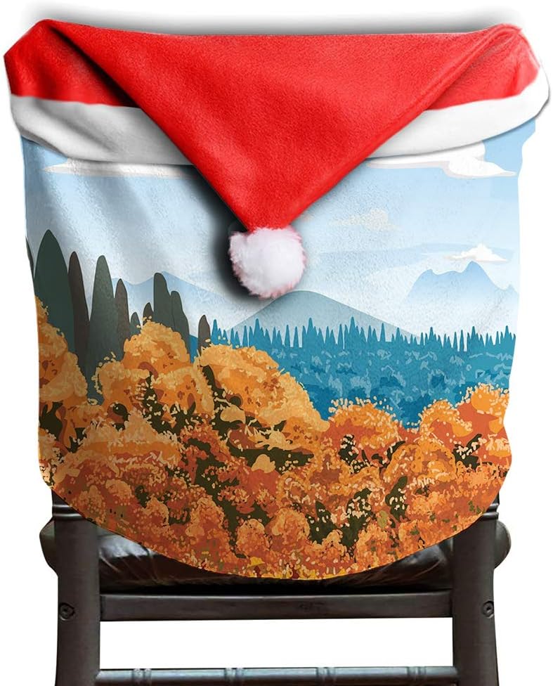 personalized santa hat chair cover