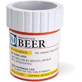 Foam Drink Kooler, Soft Sided Beer Cooler, Portable Party Beverage Holder for Soda Cans, Funny Can Cooler - Prescription Pill Bottle