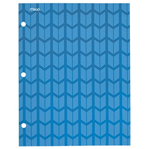 Mead Pocket Folders, 2Pocket, 12" x 93/8", Fashion, Assorted Designs