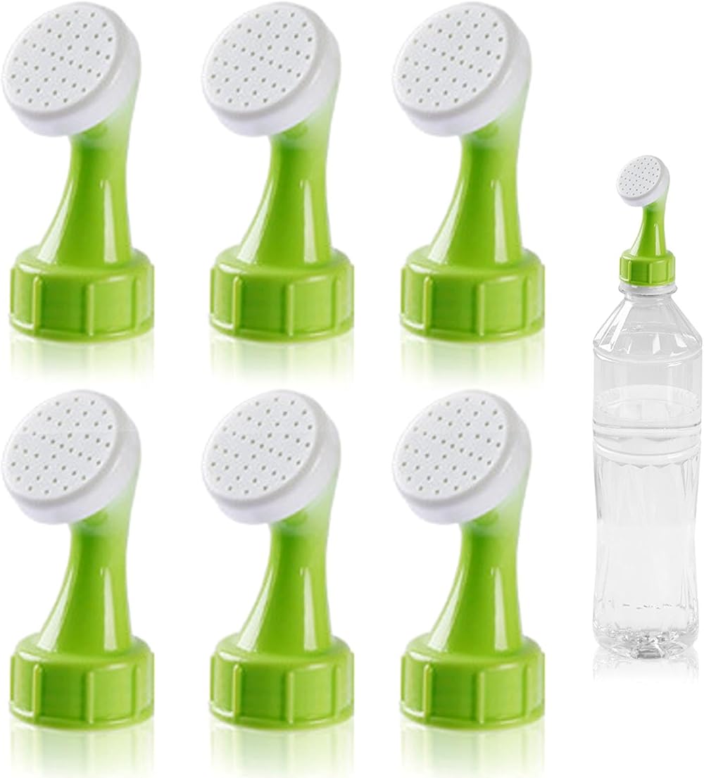AWAVM 6 Pack Bottle Top Sprinklers DIY Small Plastic Watering Can Plant Waterers