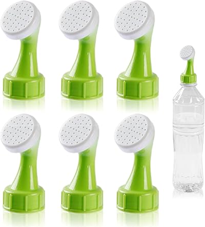 AWAVM 6 Pack Bottle Top Sprinklers DIY Small Plastic Watering Can Plant Waterers