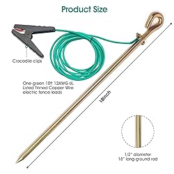CYANTEKOMS Portable Ground Rod with 4ft 12AWG UL
