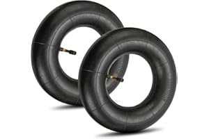 NIGOOLATA 11x4.00-5 Inner Tube 11x4.50-5 11x6.00-5 Heavy Duty Replacement Tire Tubes with Bent Valve Stem for Wheelbarrows, Mowers, Hand Trucks - 2 Pack
