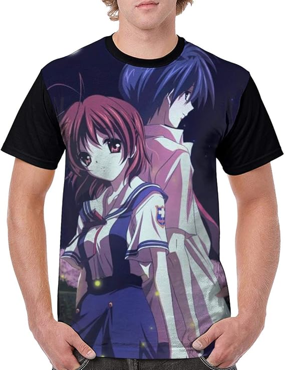 Amazon 男性用クラナド3dプリント半袖アニメtシャツ Tシャツ カットソー 通販