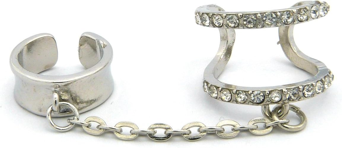 Bague deux anneaux relies Clearance