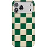 Casely iPhone 17 Pro Case | Fit Check | Green Checkerboard | Compatible with MagSafe | Classic Ultra Slim Design