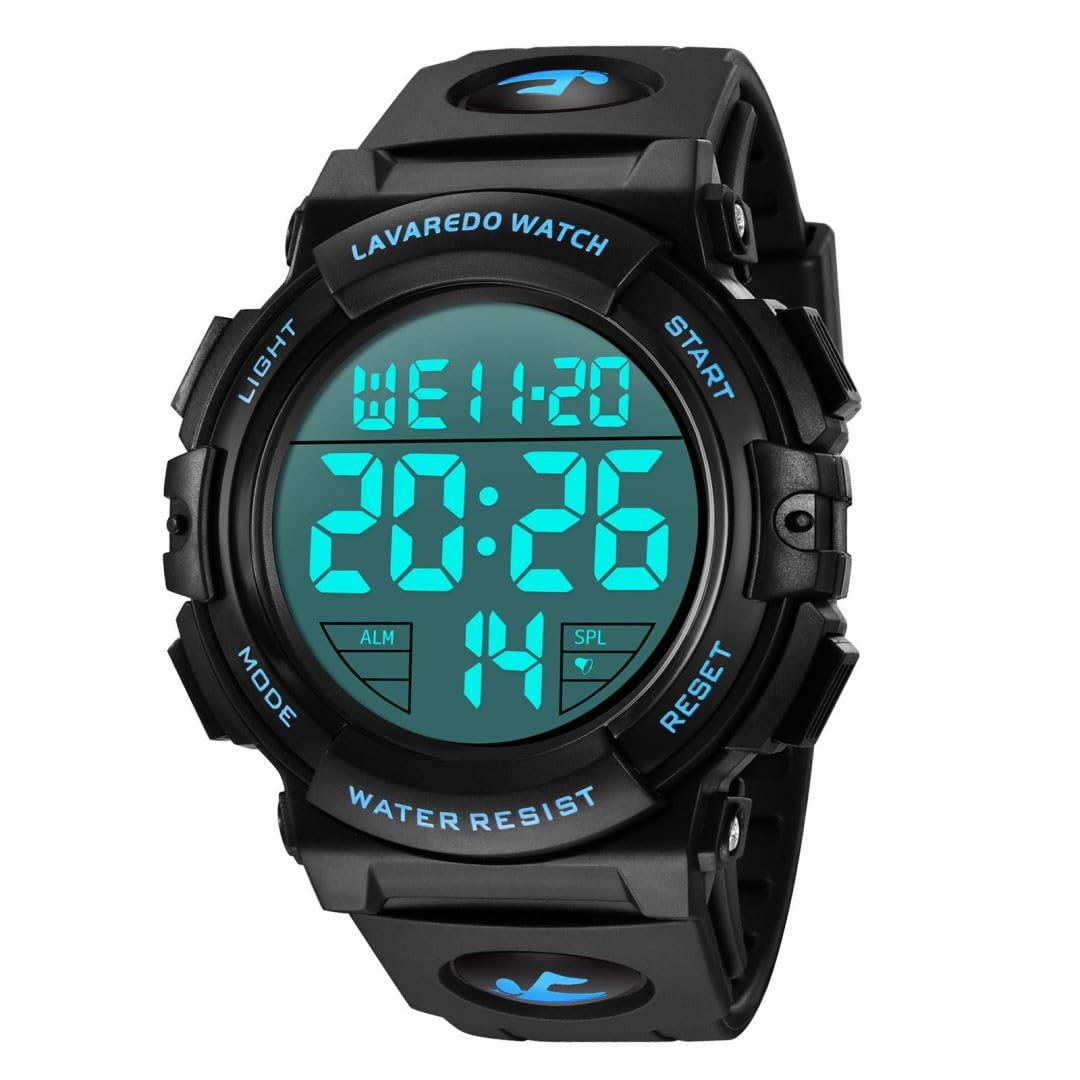 BEN NEVIS Mens Digital Watch - Sports Military Watches 5ATM Waterproof Outdoor Chronograph Military Wrist Watches for Men with LED Back Light/Alarm/Date/Shockproof
