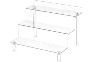 Grarry Acrylic Risers Display Stands, Perfume Organizer Stand, Acrylic Display Shelves Compatible with Funko POP Stand, Clear