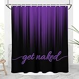 AAtter Purple and Black Shower Curtain Modern Ombre