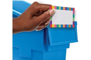 Really Good Stuff Universal Label Holder Refill Labels - 96 Card Labels