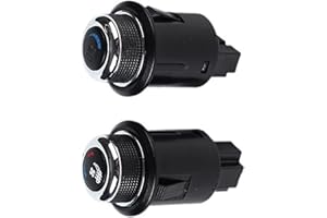 Noteflora 12V-24V Rotary Car Seat Climate Control Switch Controller Kit For Ventilation And Heating, 23Mm Mount, 20Cm Cord, F