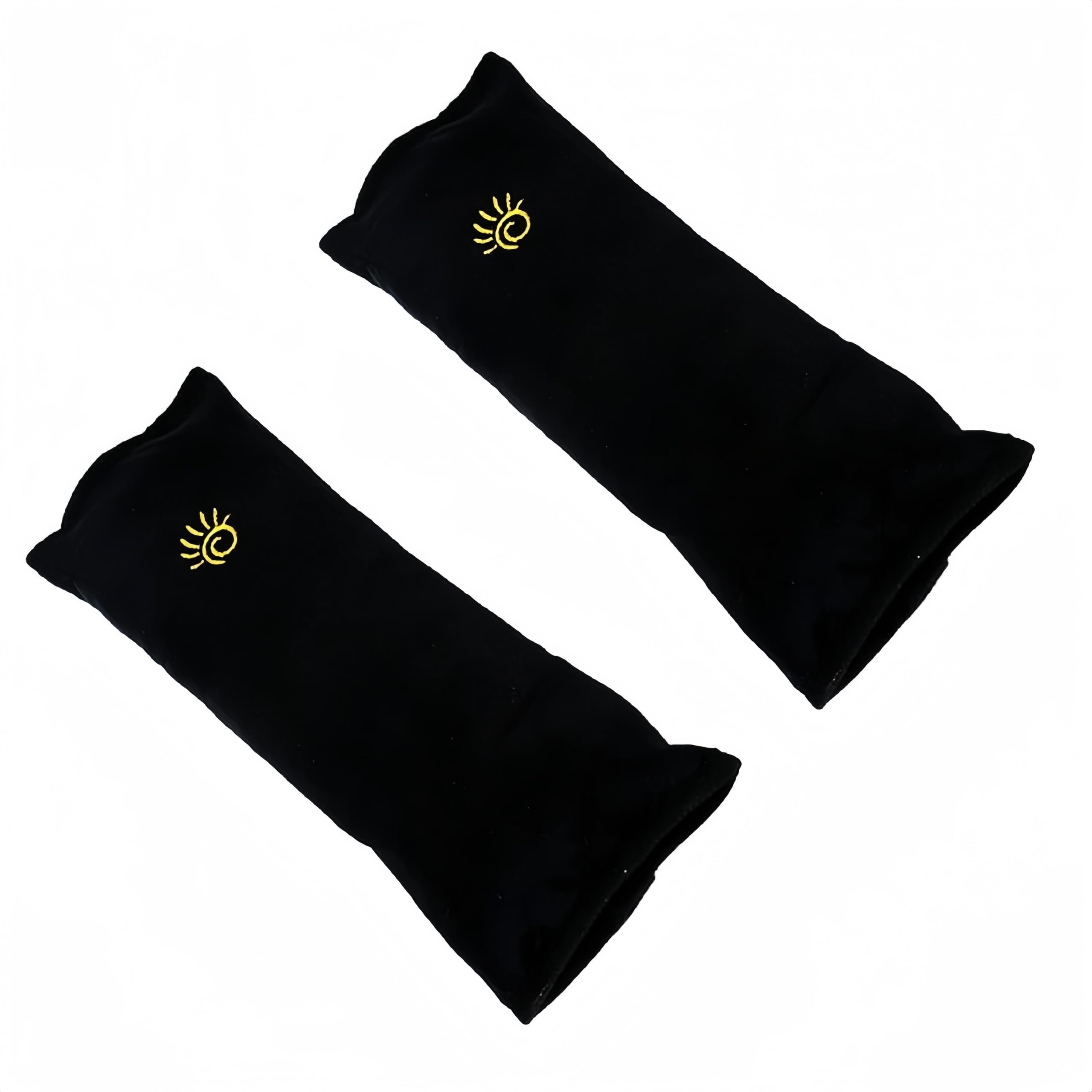 MHwan Seat Belt Pads, 2 Pcs Super Soft Skin-Friendly and Comfortable Seatbelt Covers Kids and Adults, Head and Neck Support, Seatbelt pad That Doubles as a Sleeping Pillow (Black, Black)