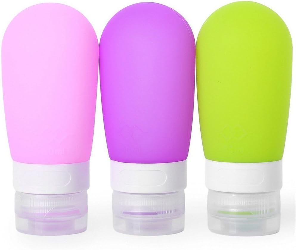 Minkoll Travel Bottles, Shampoo Shower Gel Lotion Sub bottling Tube Squeeze Silicone Travel Bottles(30ML, Green)