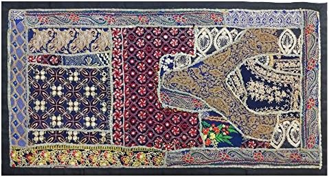Indian handmade Wall Hanging Bohemian patchwork Tapestries , Headboard tapestries , Runner, WALL Art Embroidered Vintage Tapestry