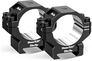 DISCOVERYOPT Precision Scope Rings, Precision Pre-lapped Riflescope Mounts for Picatinny Rails