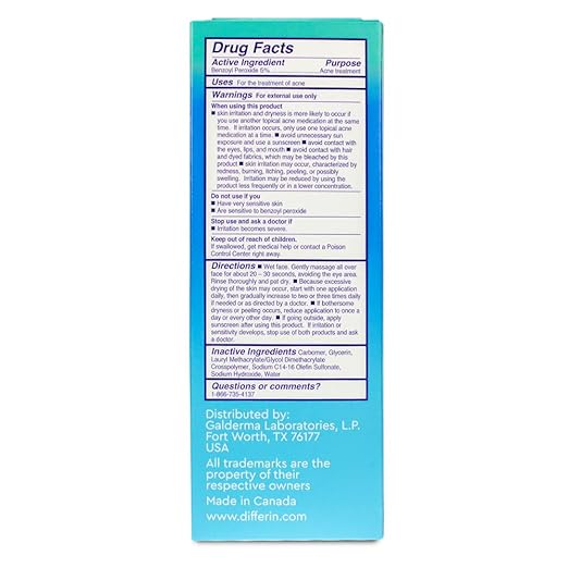 differin benzoyl peroxide wash