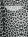 Allegra K Women's Halloween Long Sleeve Ruffle Blouse Scoop Neck Animal Print Peplum Top Medium Grey-Leopard