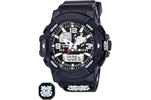 Aqua Force US Coast Guard Dual Time Digital/Analog Tactical Combat Watch (30M Water Resistant)